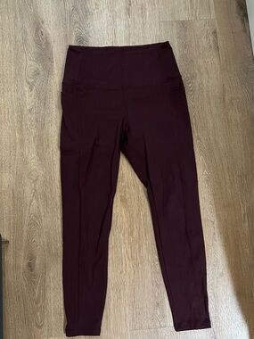 Danskin High-Waist Burgundy Active Leggings